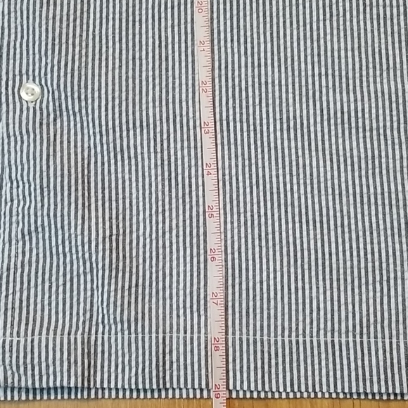 George classics mens white and gray short sleeve button up Medium - Picture 10 of 10